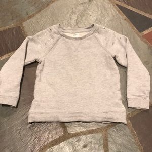 Sweatshirt with Rhinestone Details